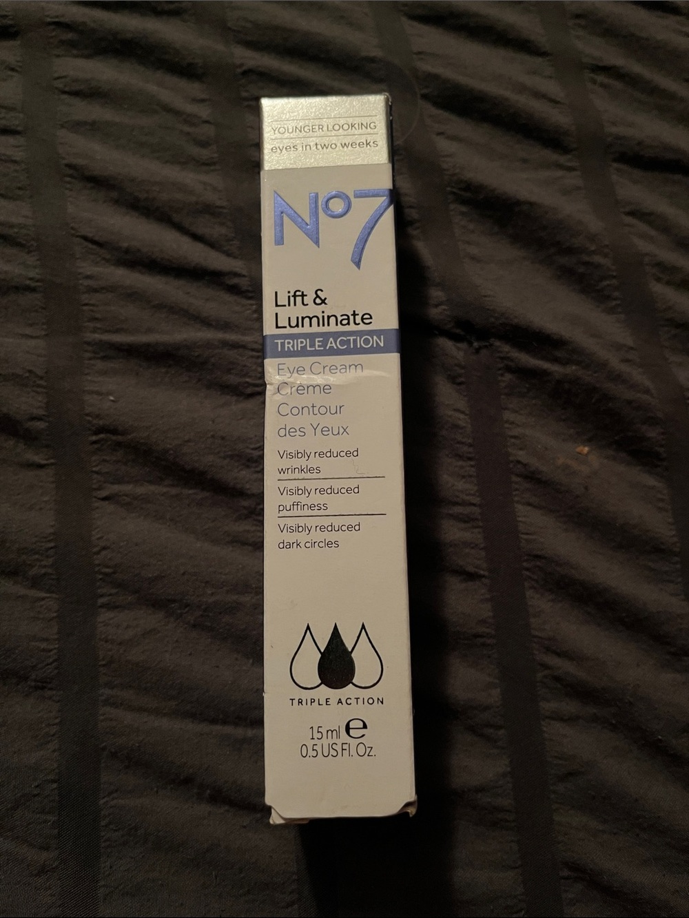 No7 Lift & Luminate Triple Action Eye Cream - White